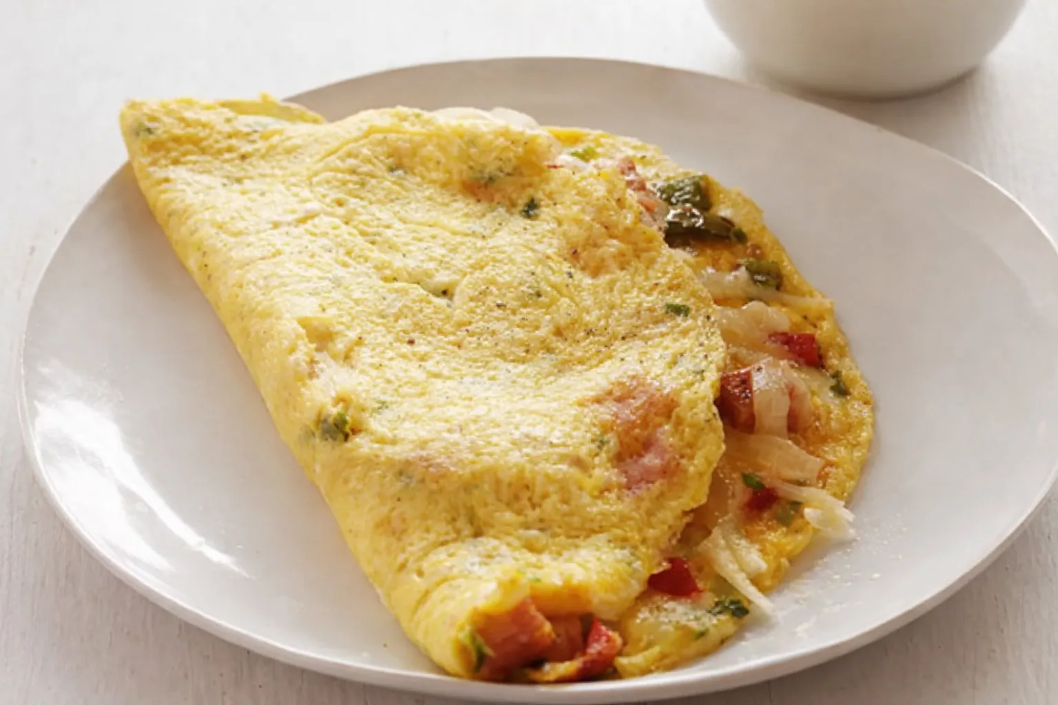 Western omelet breakfast at Pelly Pine Restaurant, Pelly SK