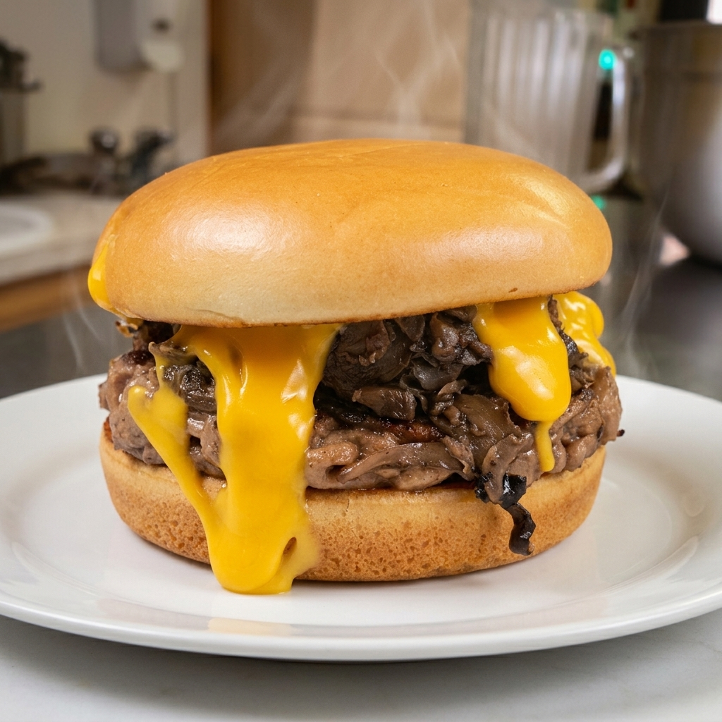 Cheeseburger at Pelly Pine Restaurant in Pelly, SK